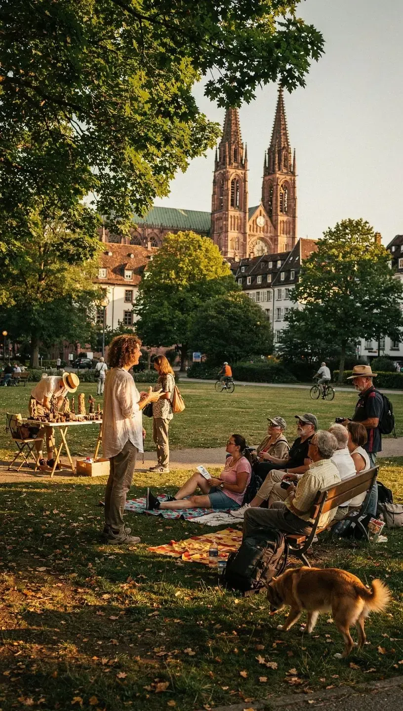 Historische Altstadt mit gepflasterten Straßen und traditionellen Fachwerkhäusern, beliebt für geführte Stadterkundungen.